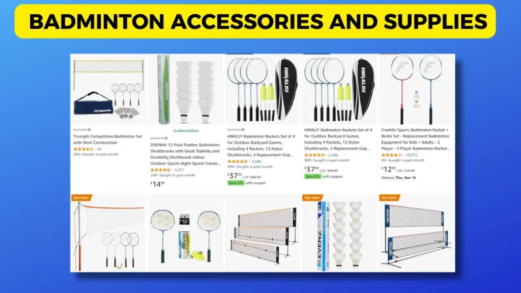 badminton accessories and supplies