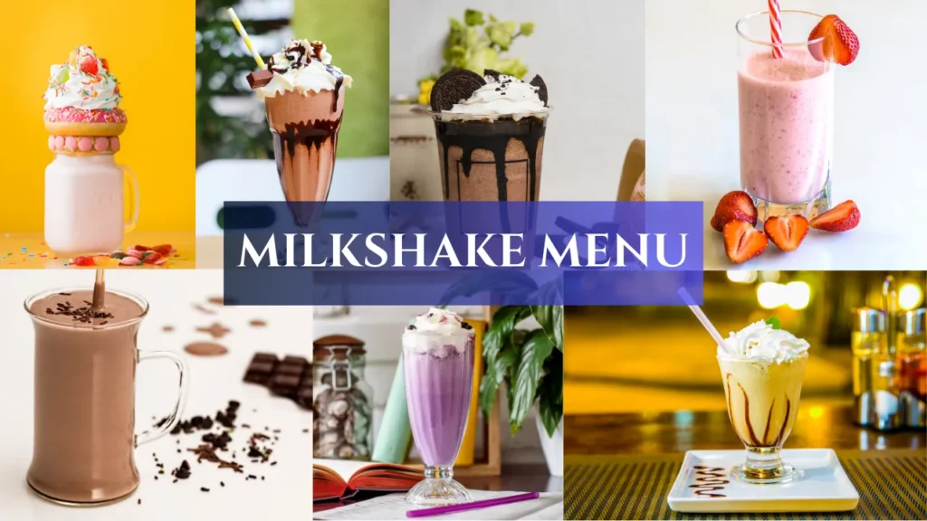 milkshake menu