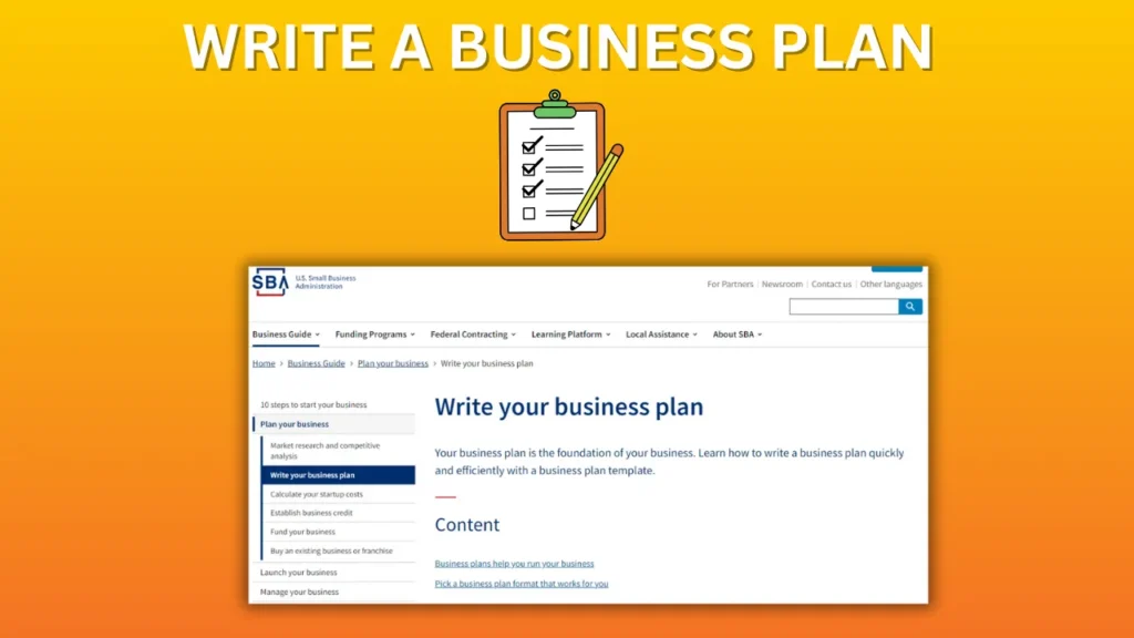 write a business plan