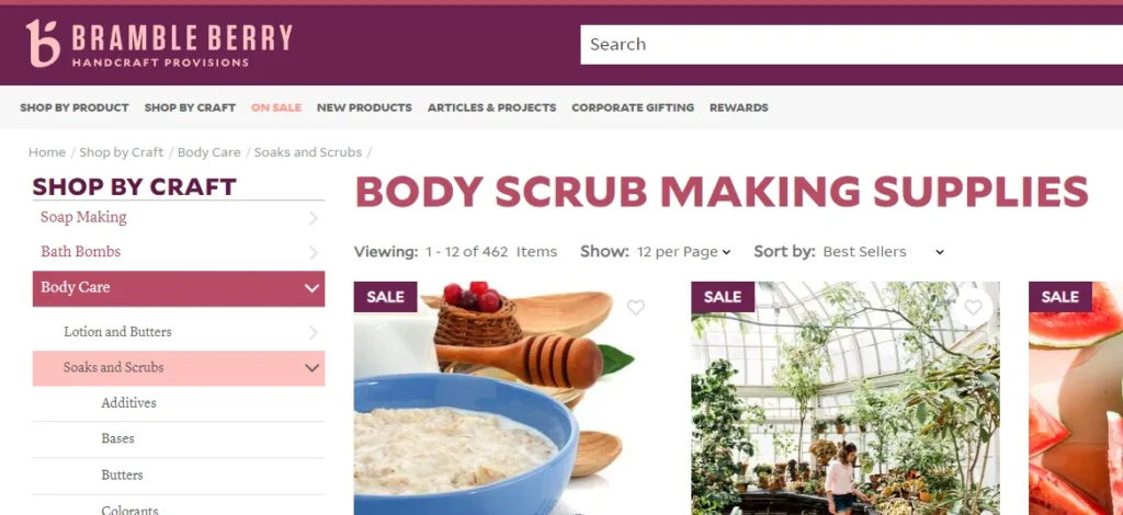 bramble berry - for body scrub making